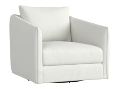 Solana White/Cream Outdoor Swivel Chair - Ornate Home