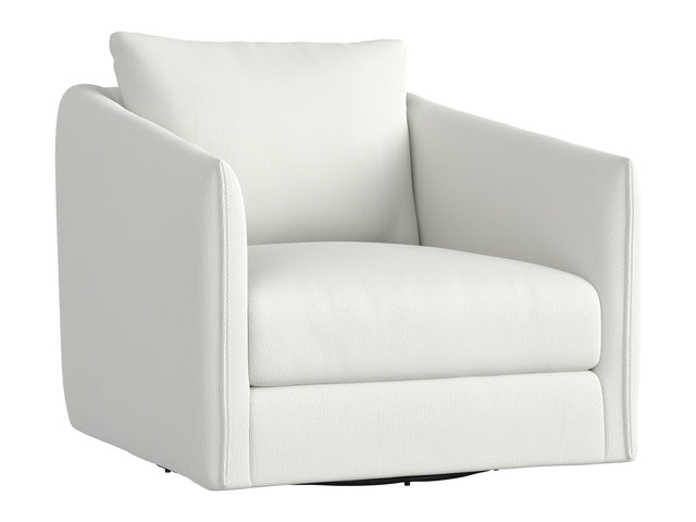 Solana White/Cream Outdoor Swivel Chair - Ornate Home