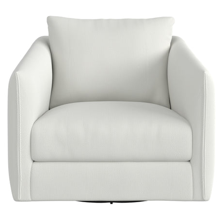 Solana White/Cream Outdoor Swivel Chair - Ornate Home