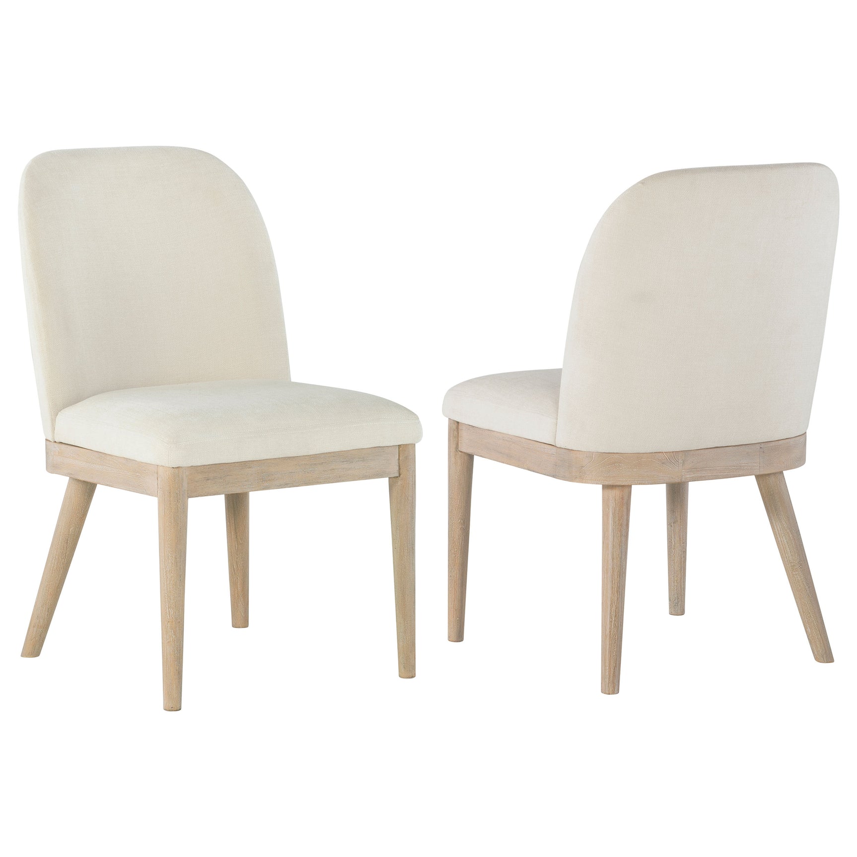 Solano Beige/Weathered Mango Upholstered Dining Side Chair (Set of 2) - Ornate Home
