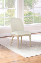 Solano Beige/Weathered Mango Upholstered Dining Side Chair (Set of 2) - Ornate Home