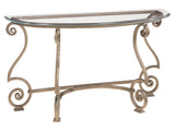 Solano Clear/Aged Bronze Console Table - Ornate Home