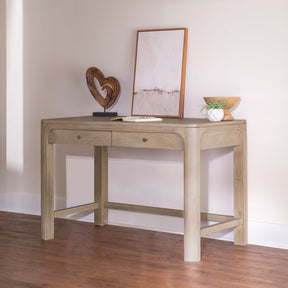 Solano Weathered Mango 2-drawer Makeup Table Vanity Desk - Ornate Home