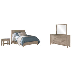Solano Weathered Mango 4-piece Queen Bedroom Set - Ornate Home