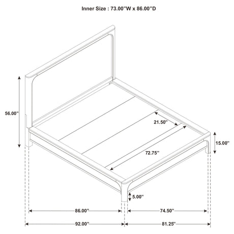 Solano Weathered Mango 55-inch California King Panel Bed - Ornate Home