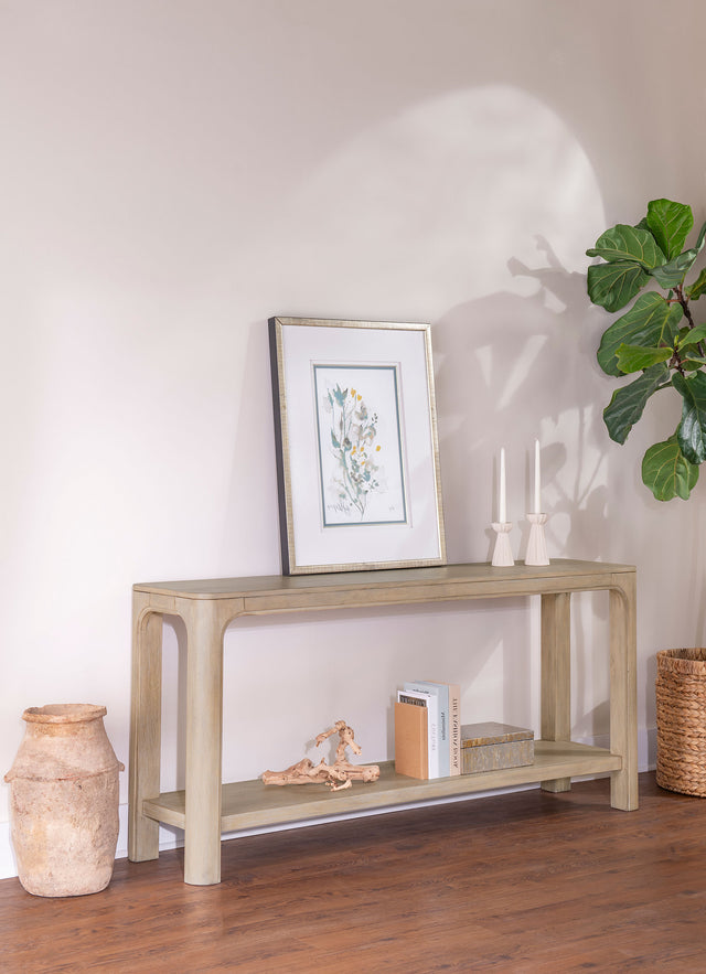 Solano Weathered Mango 64-inch Entryway Console Sofa Table - Ornate Home