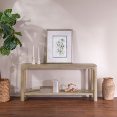 Solano Weathered Mango 64-inch Entryway Console Sofa Table - Ornate Home