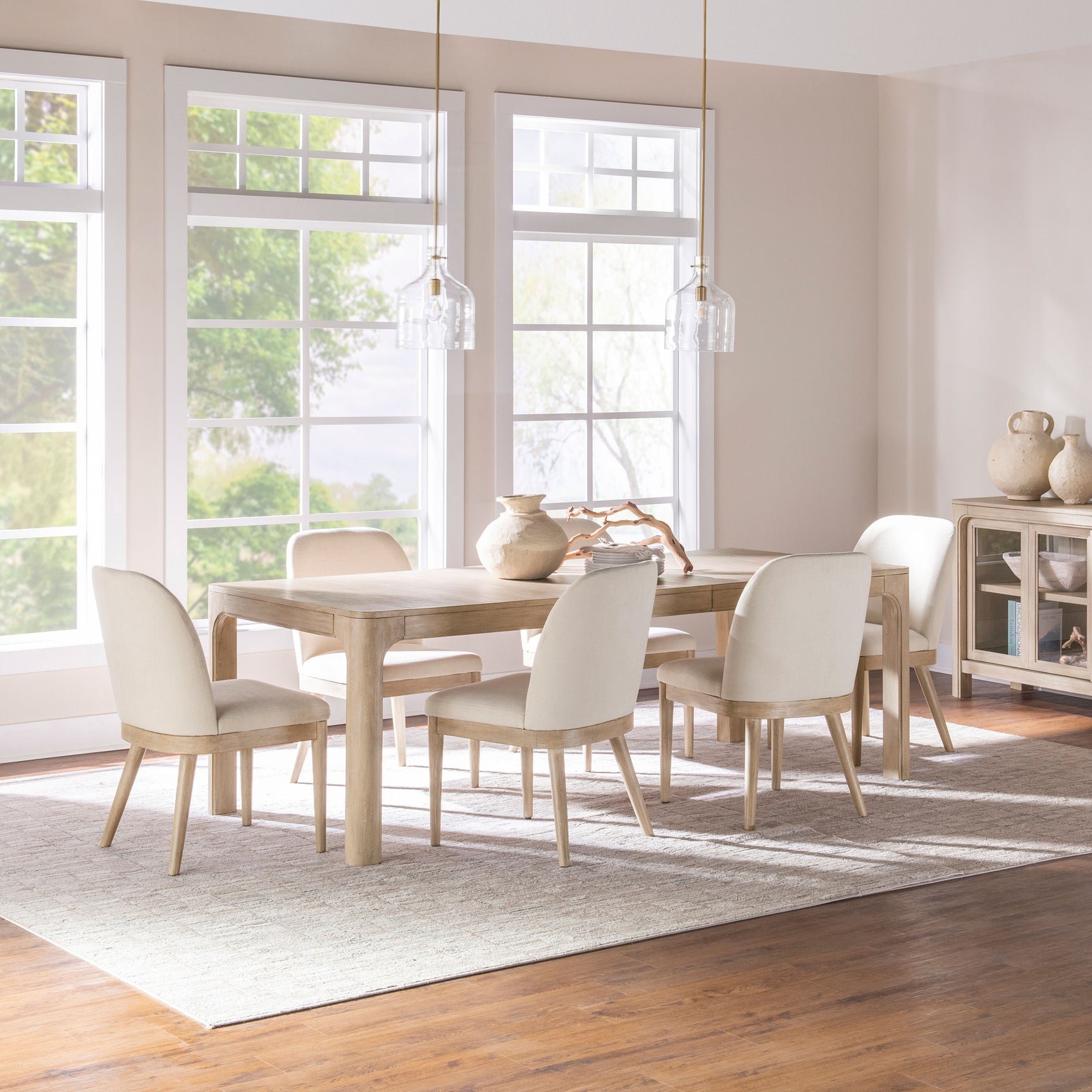 Solano Weathered Mango 7-piece Extension Table Dining Set - Ornate Home