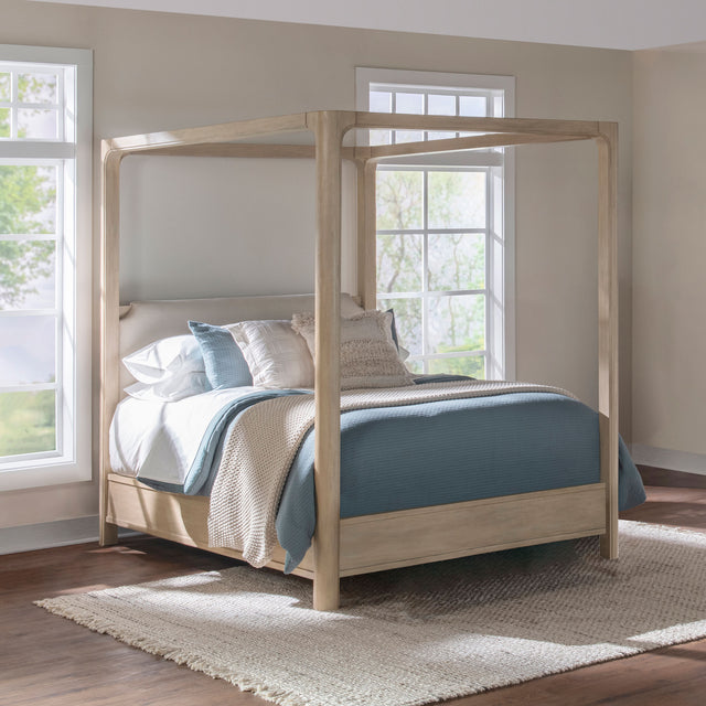 Solano Weathered Mango 85-inch Eastern King Canopy Bed - Ornate Home