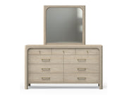 Solano Weathered Mango 9-drawer Bedroom Dresser with Mirror - Ornate Home