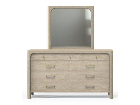 Solano Weathered Mango 9-drawer Bedroom Dresser with Mirror - Ornate Home