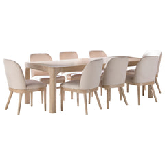 Solano Weathered Mango 9-piece Extension Table Dining Set - Ornate Home