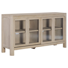 Solano Weathered Mango Sliding Door Dining Sideboard Server - Ornate Home