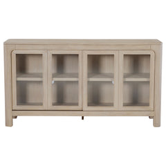 Solano Weathered Mango Sliding Door Dining Sideboard Server - Ornate Home