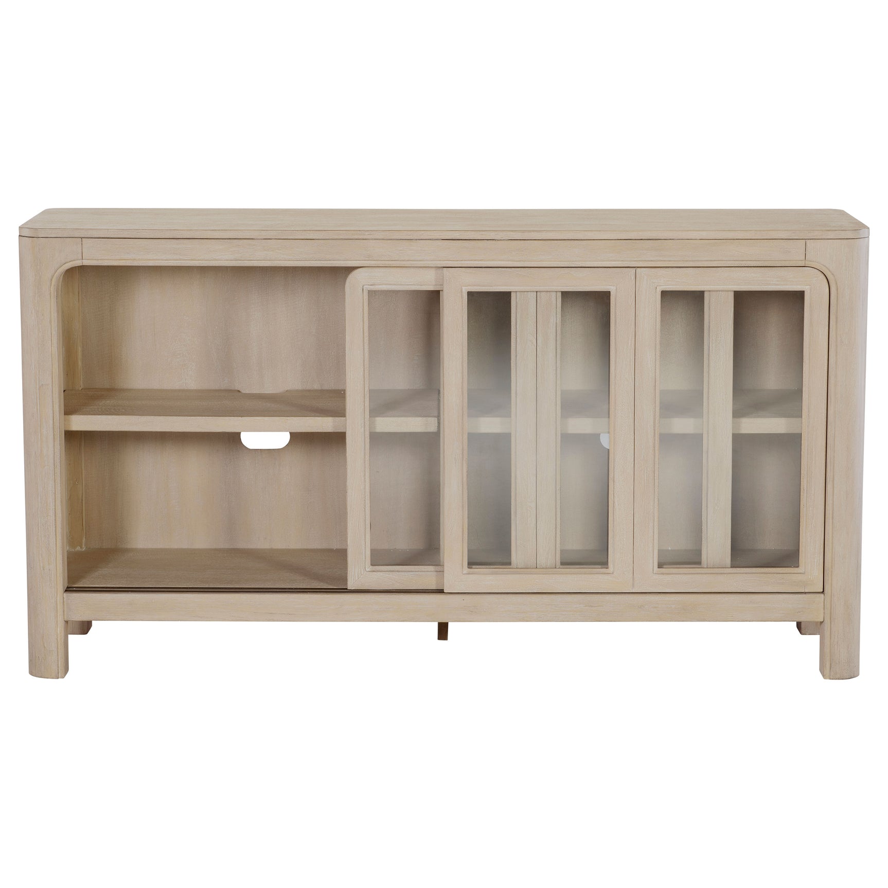 Solano Weathered Mango Sliding Door Dining Sideboard Server - Ornate Home
