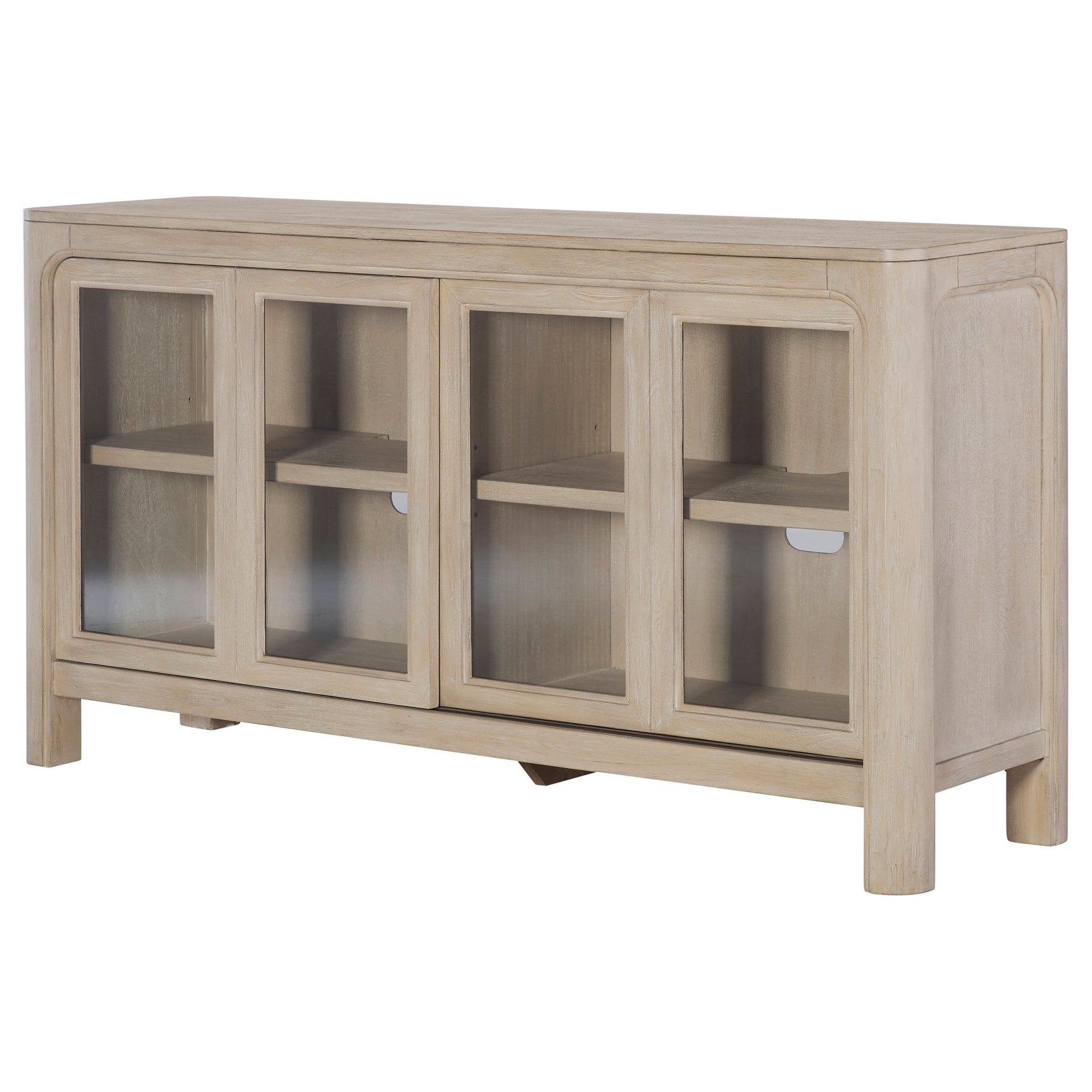 Solano Weathered Mango Sliding Door Dining Sideboard Server - Ornate Home