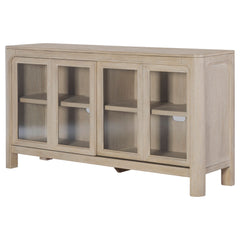 Solano Weathered Mango Sliding Door Dining Sideboard Server - Ornate Home