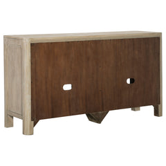 Solano Weathered Mango Sliding Door Dining Sideboard Server - Ornate Home