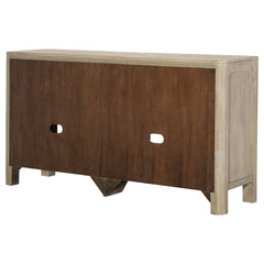 Solano Weathered Mango Sliding Door Dining Sideboard Server - Ornate Home