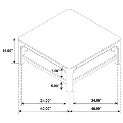 Solano Weathered Mango Square Wood Cocktail Coffee Table - Ornate Home