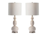 Solano White Table Lamp (Set of 2) - Ornate Home