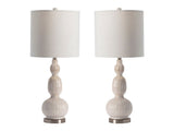 Solano White Table Lamp (Set of 2) - Ornate Home