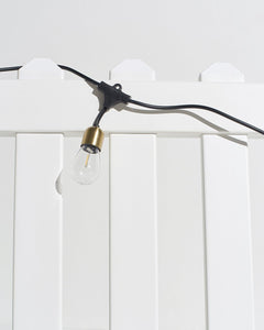 Solar LED Hanging String Lights with Brass Sockets - Ornate Home