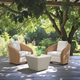 Solara Ivory Swivel Chair - Ornate Home