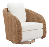 Solara Ivory Swivel Chair - Ornate Home