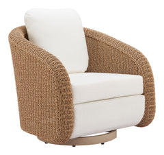 Solara Ivory Swivel Chair - Ornate Home