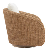 Solara Ivory Swivel Chair - Ornate Home