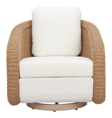 Solara Ivory Swivel Chair - Ornate Home