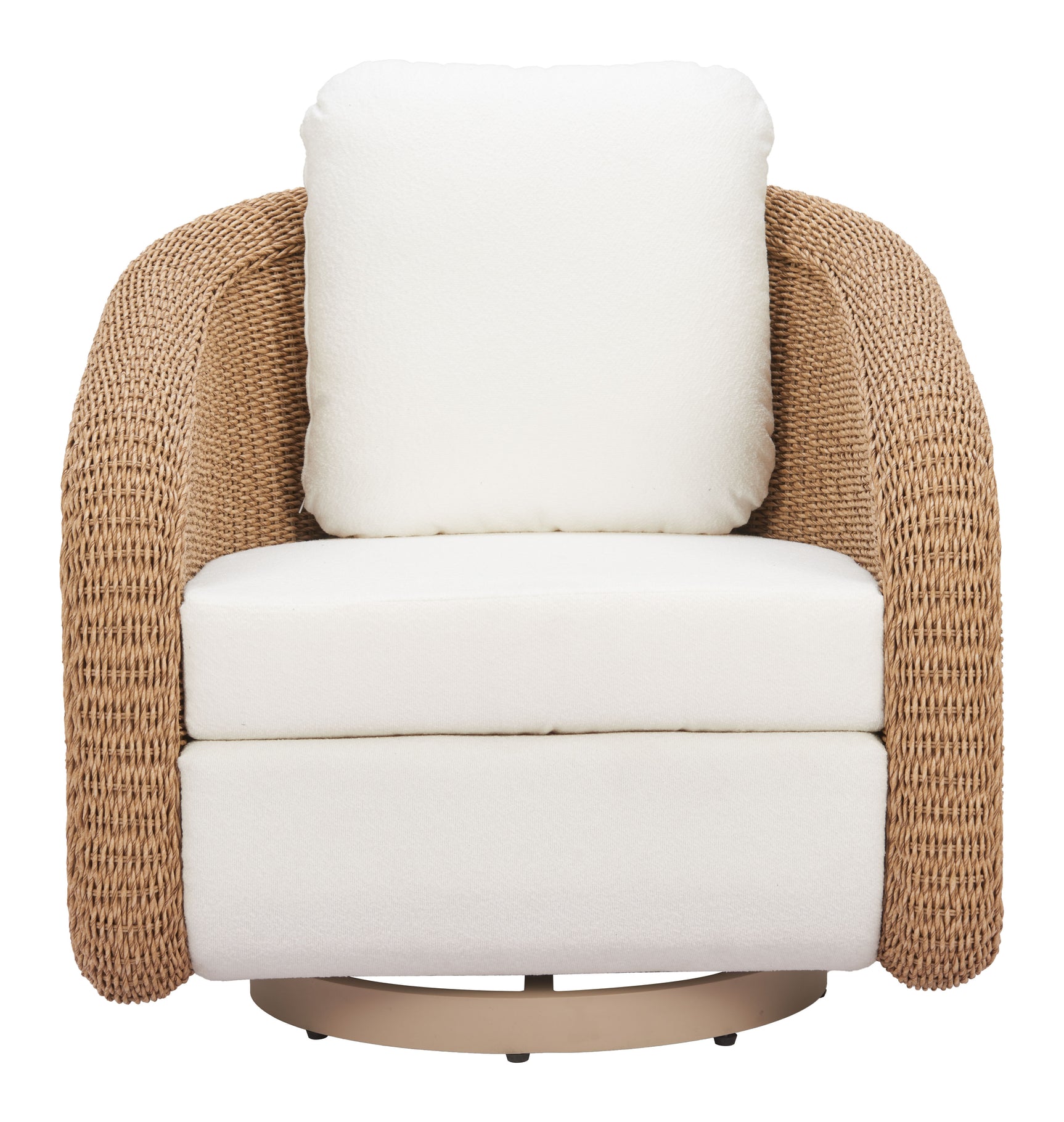 Solara Ivory Swivel Chair - Ornate Home