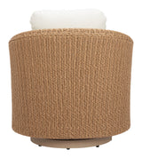 Solara Ivory Swivel Chair - Ornate Home