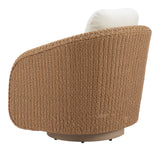 Solara Ivory Swivel Chair - Ornate Home