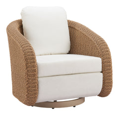 Solara Ivory Swivel Chair - Ornate Home