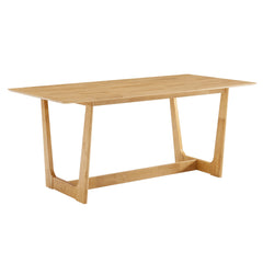 Solara Natural 71" Rectangle Wood Dining Table - Ornate Home