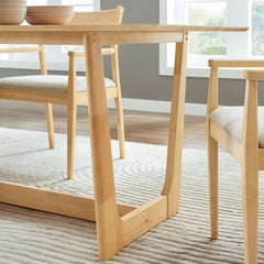 Solara Natural 71" Rectangle Wood Dining Table - Ornate Home