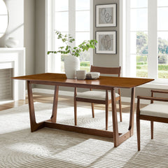 Solara Walnut 71" Rectangle Wood Dining Table - Ornate Home