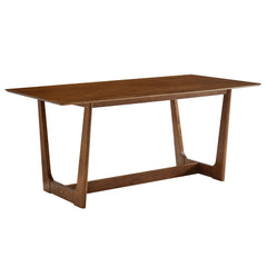 Solara Walnut 71" Rectangle Wood Dining Table - Ornate Home