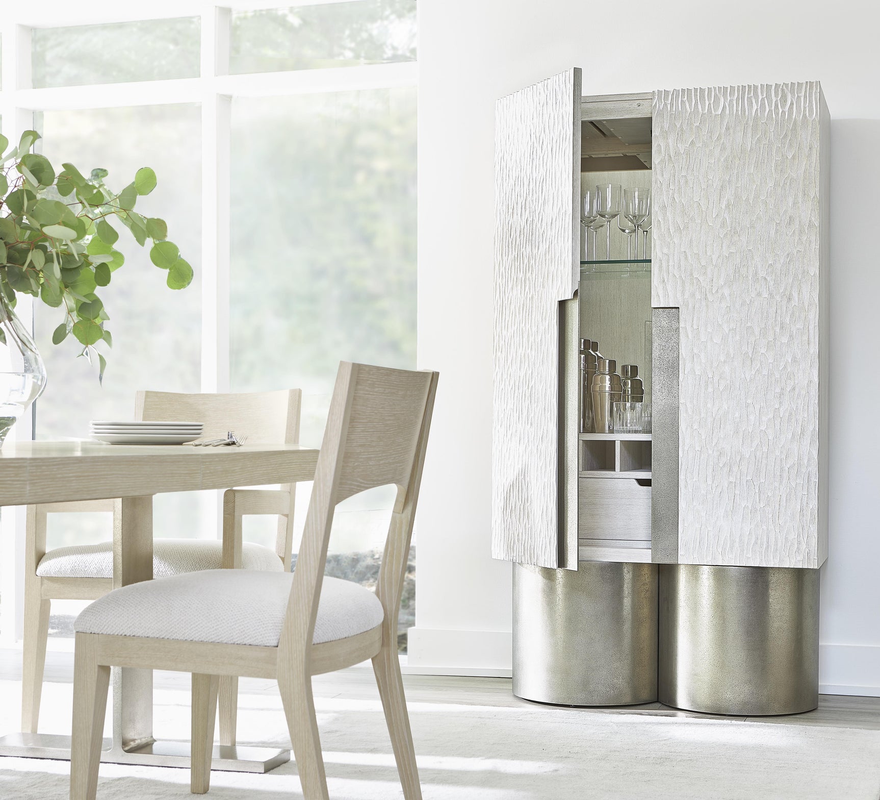 Solaria Dune/Off-White Arm Chair - Ornate Home