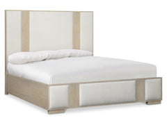 Solaria Dune/White/Cream Panel King Bed - Ornate Home