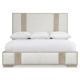 Solaria Dune/White/Cream Panel King Bed - Ornate Home