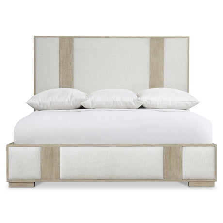 Solaria Dune/White/Cream Panel King Bed - Ornate Home