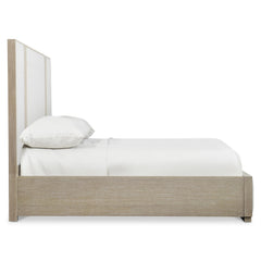 Solaria Dune/White/Cream Panel King Bed - Ornate Home