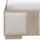 Solaria Dune/White/Cream Panel King Bed - Ornate Home