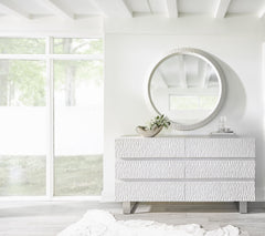 Solaria Weathered Bone Mirror - Ornate Home