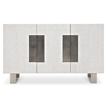 Solaria Weathered Bone/Shiny Nickel Buffet - Ornate Home
