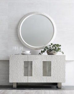 Solaria Weathered Bone/Shiny Nickel Buffet - Ornate Home