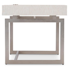 Solaria Weathered Bone/Shiny Nickel Desk - Ornate Home